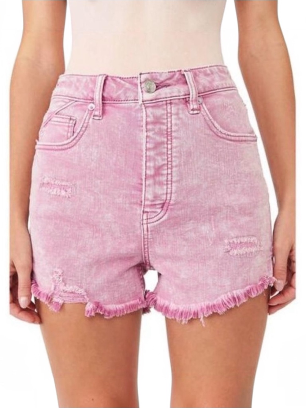 We The Free Curvy High Waist Distressed Cutoff Shorts women's